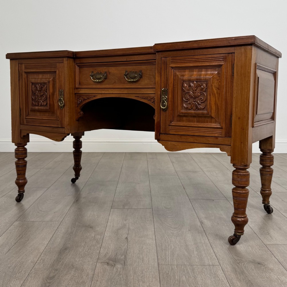 Antique 20th Century Good Quality Desk In Walnut  View III