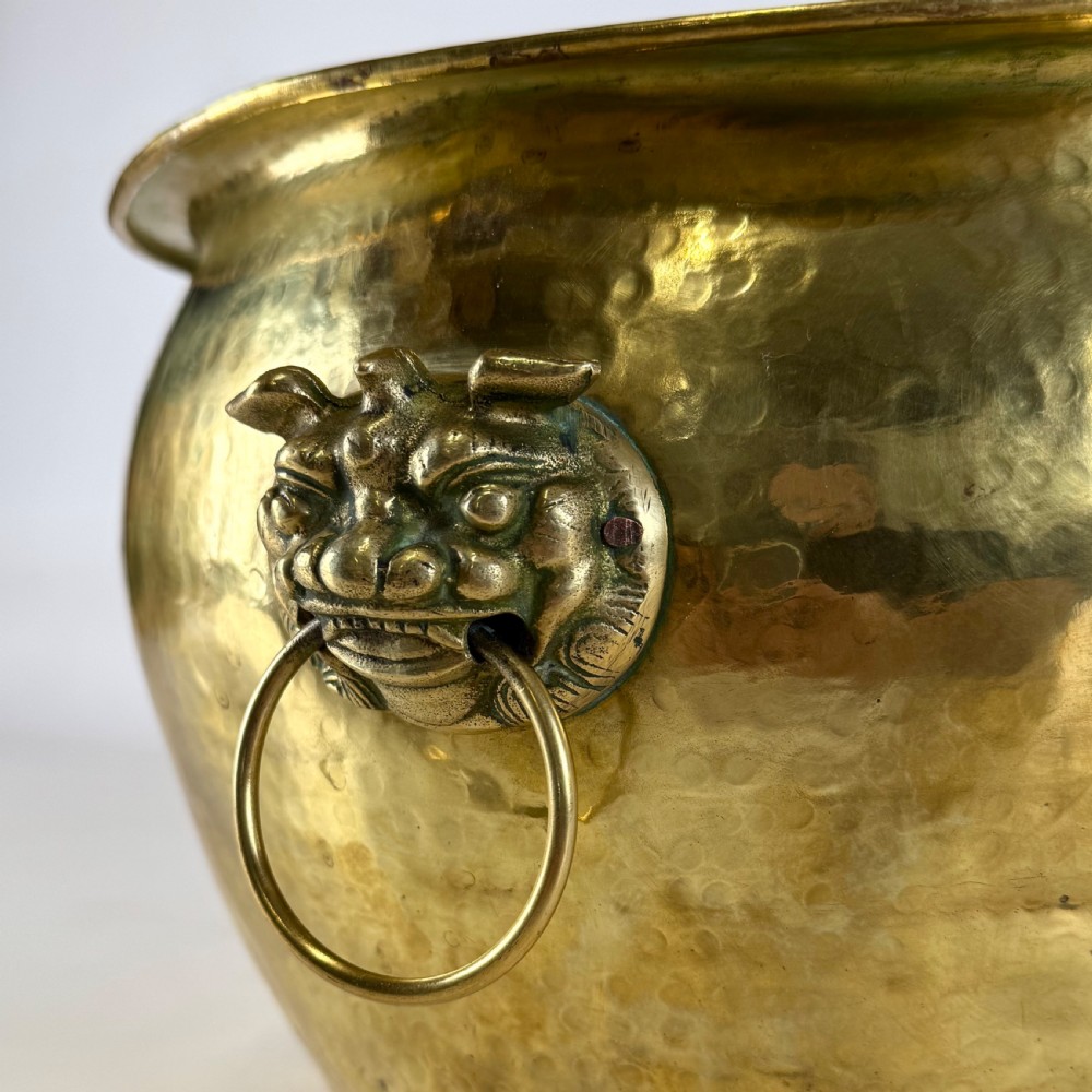 Antique 19th Century Decorative Brass Planter  View VII
