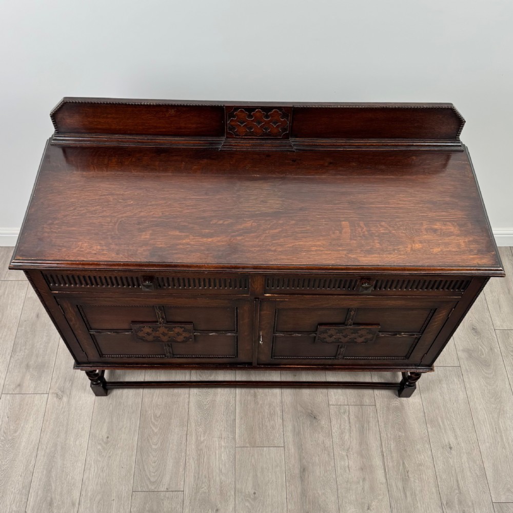 Antique 20th Century Barley Twist Sideboard In Oak  View X
