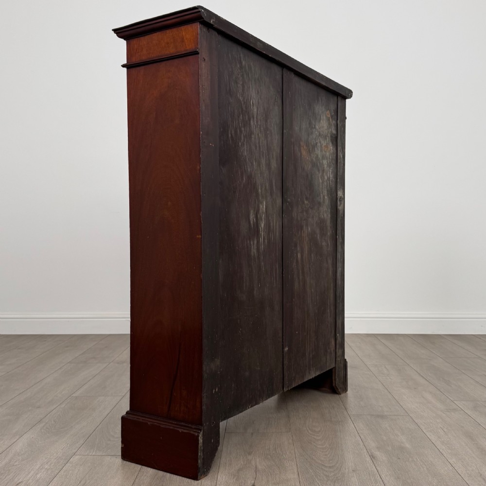  Antique 19th Century Inlaid Open Bookcase In Mahogany  View V