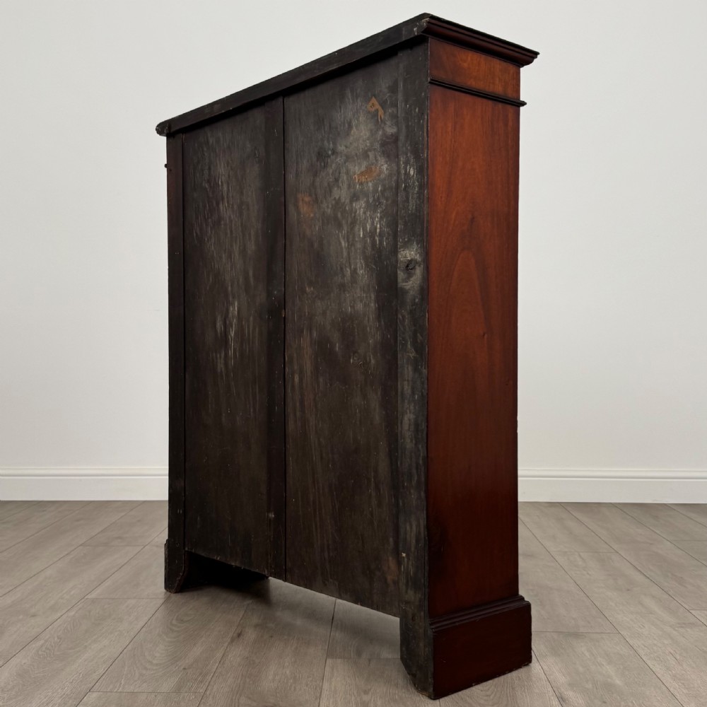  Antique 19th Century Inlaid Open Bookcase In Mahogany  View VII