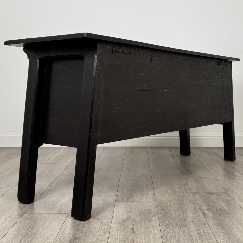  Antique 20th Century Unique Chest With Cupboard Door In Oak  View V