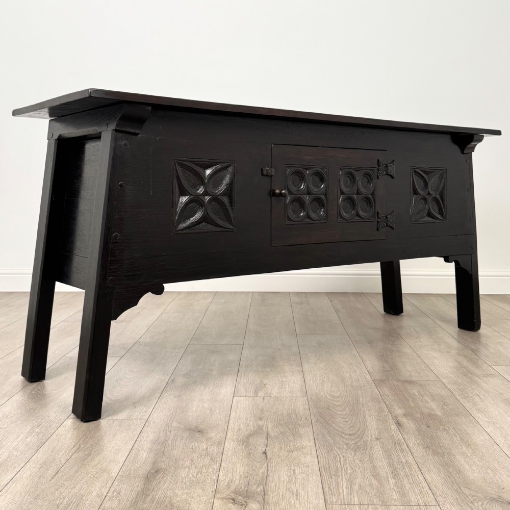  Antique 20th Century Unique Chest With Cupboard Door In Oak  View IX