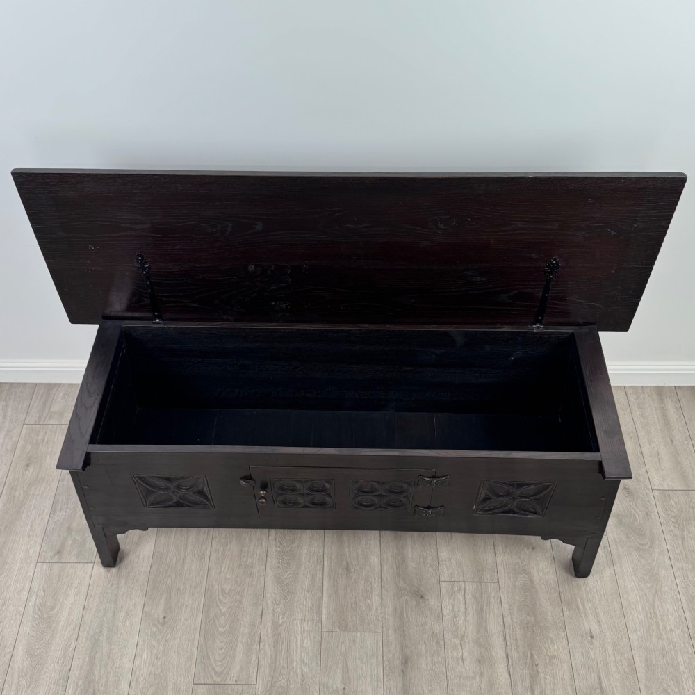  Antique 20th Century Unique Chest With Cupboard Door In Oak  View XI