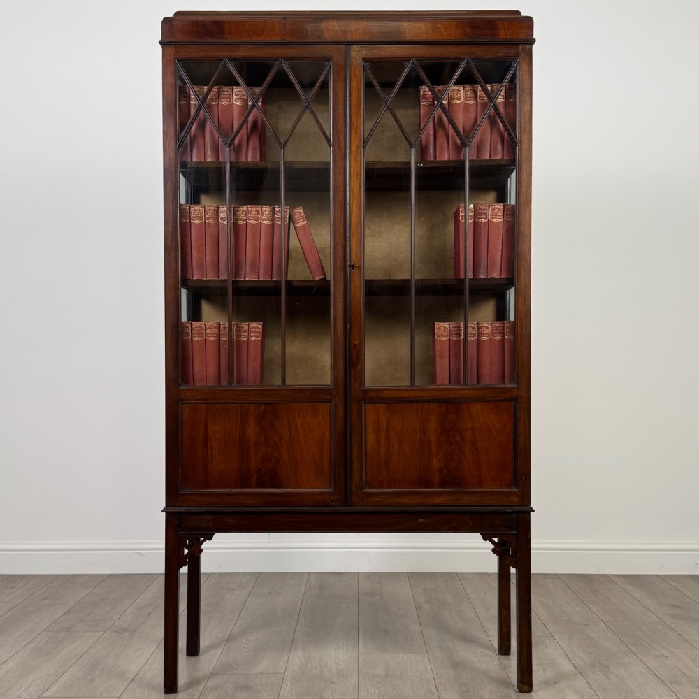 Antique 20th Century Glazed Mahogany Display Cabinet 