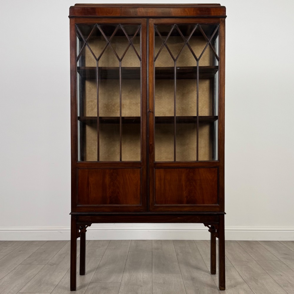Antique 20th Century Glazed Mahogany Display Cabinet  View II