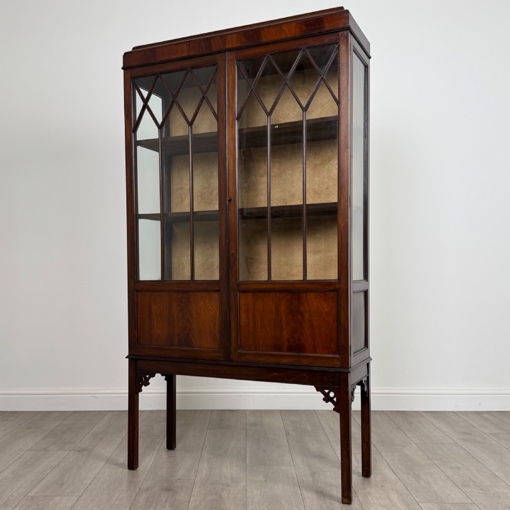 Antique 20th Century Glazed Mahogany Display Cabinet  View IV