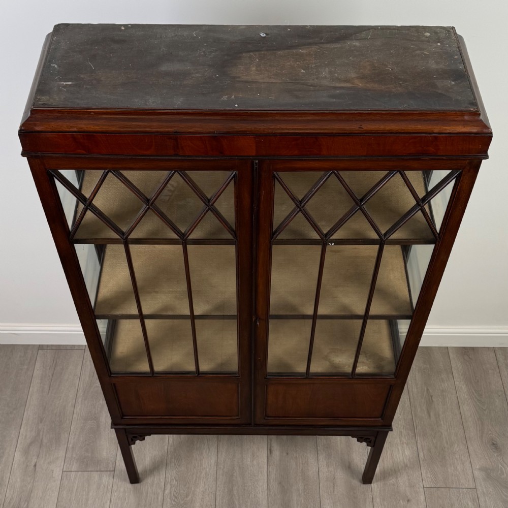 Antique 20th Century Glazed Mahogany Display Cabinet  View XI