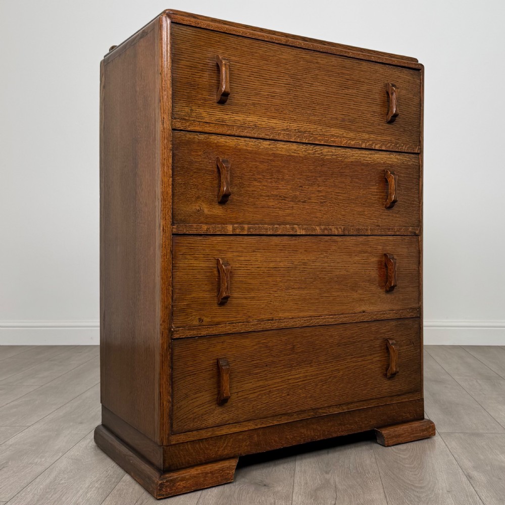 Antique 20th Century Chest Of Drawers In Oak  View VIII
