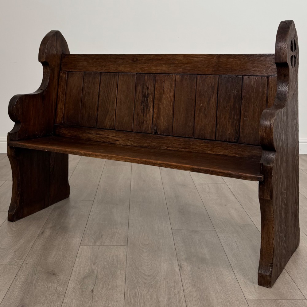 Antique 19th Century Small Oak Bench Of Good Quality 
