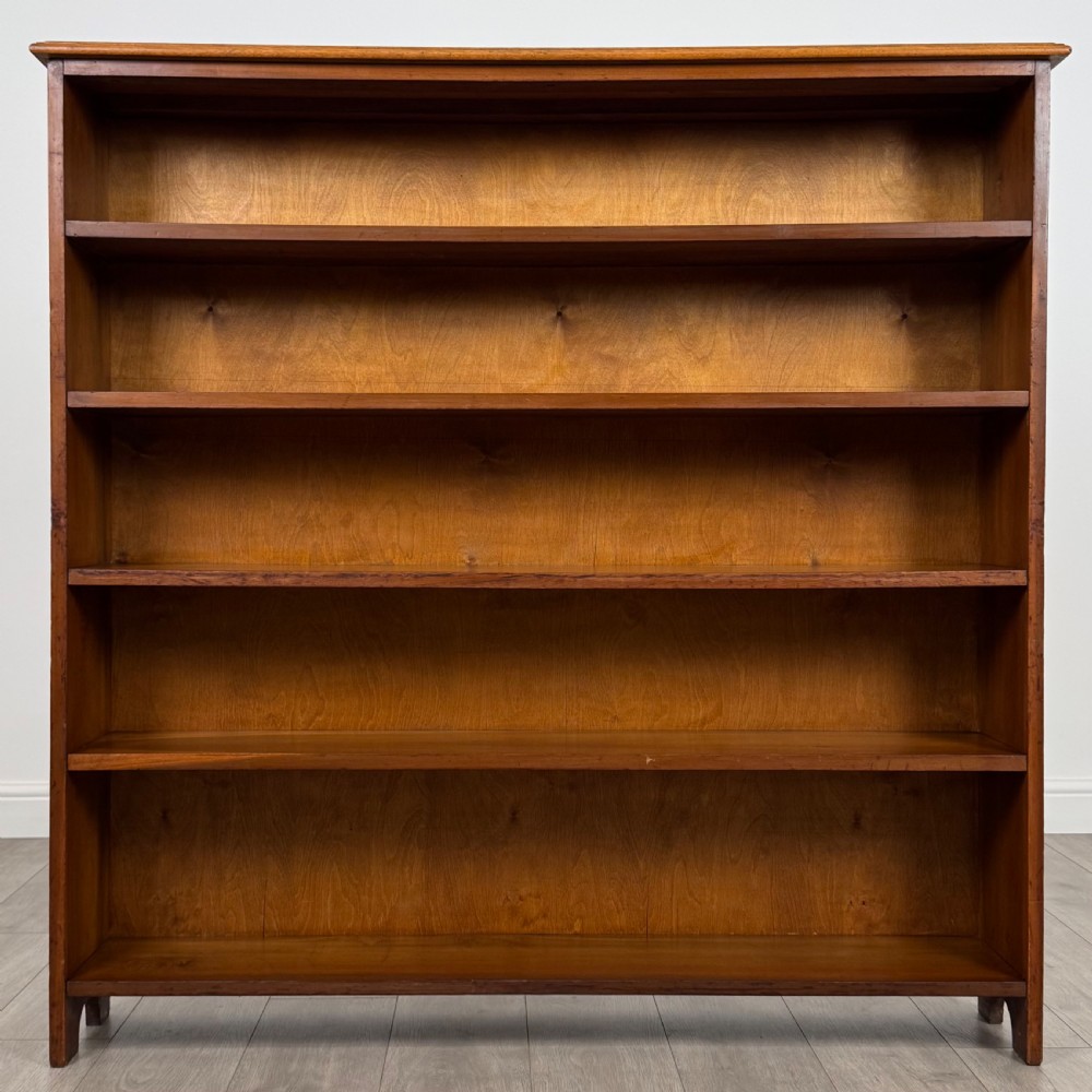  Antique 20th Century Large Open Bookcase In Oak  View II