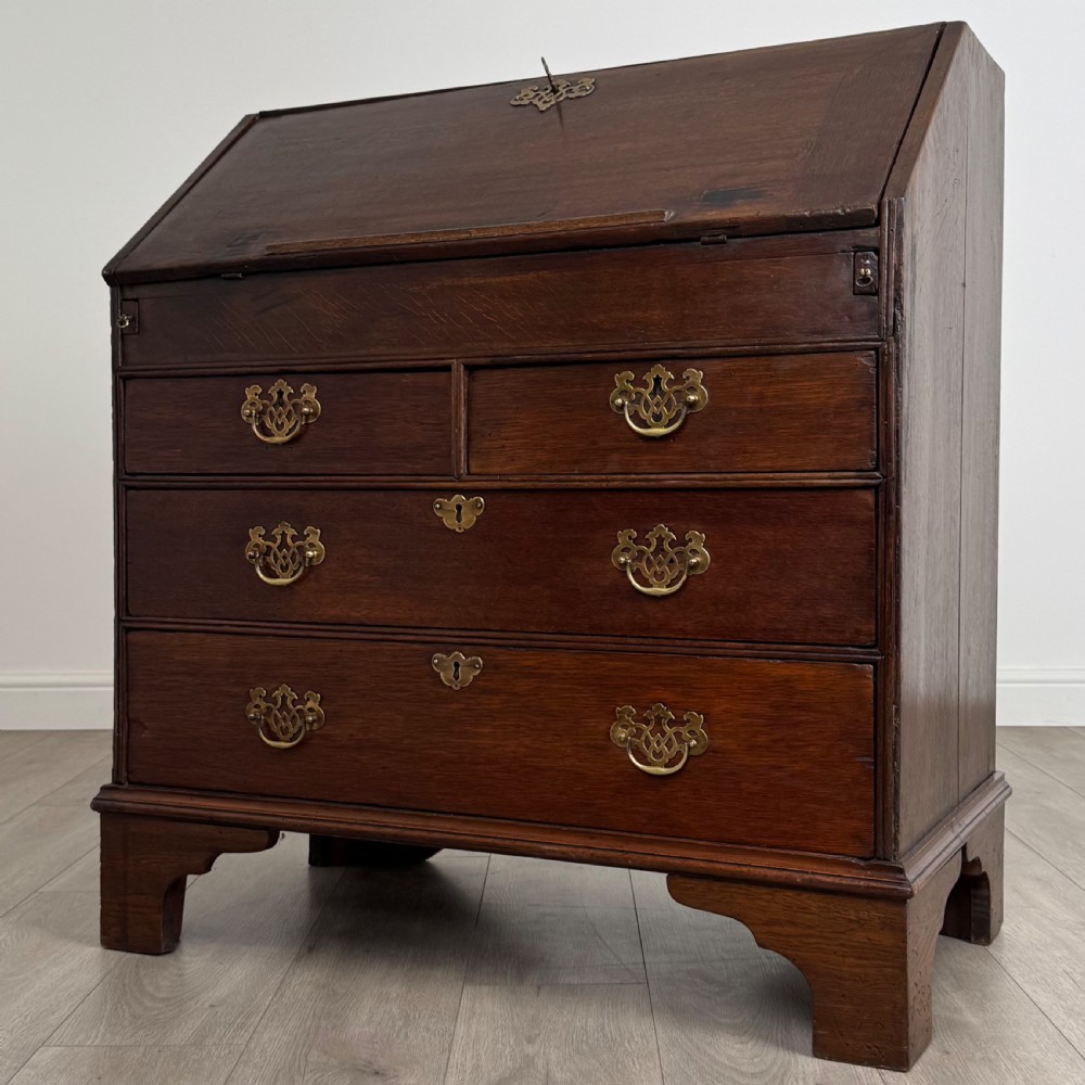  Antique 18th Century Good Quality Bureau In Oak  View III