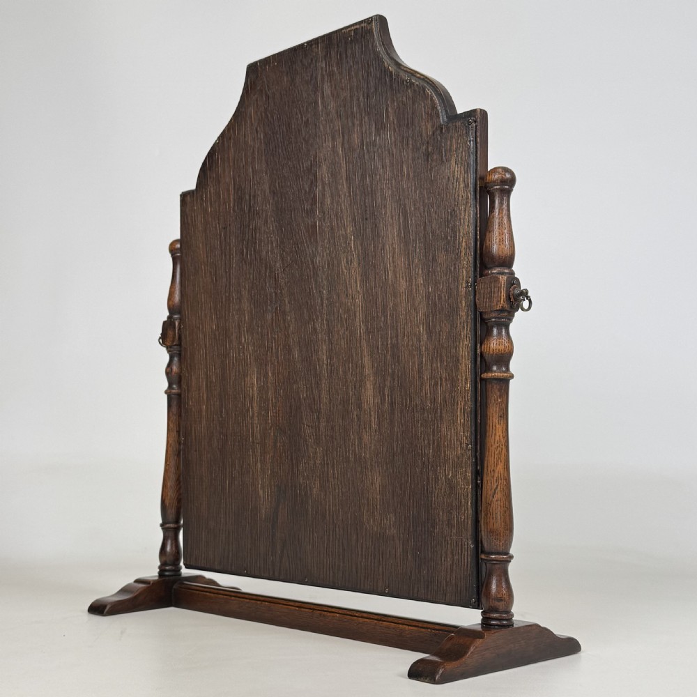 Antique 20th Century Good Quality Dressing Mirror In Oak  View VIII