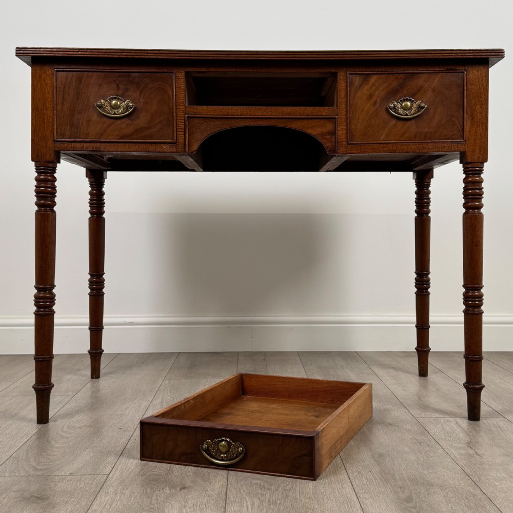 Antique 19th Century Writing Table In Mahogany  View X
