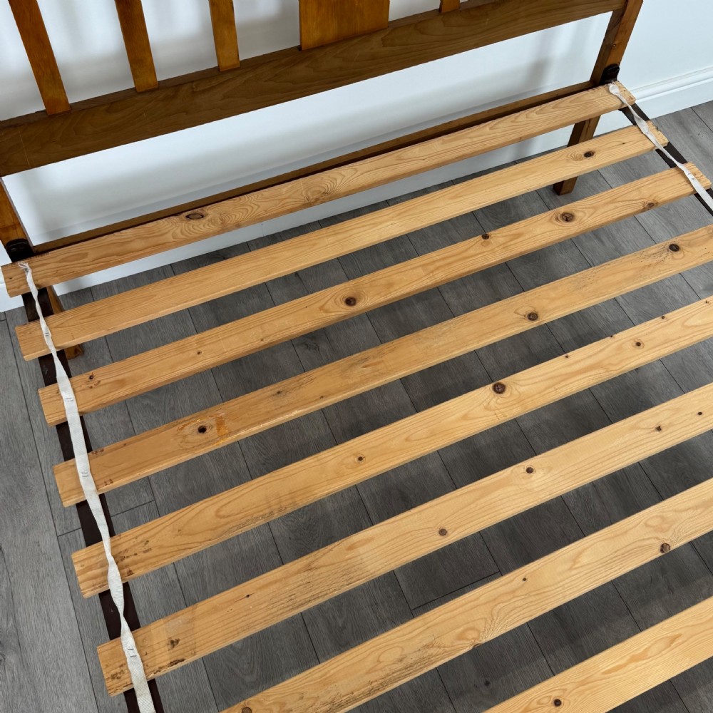 Antique 20th Century Double Bed In Walnut View VII