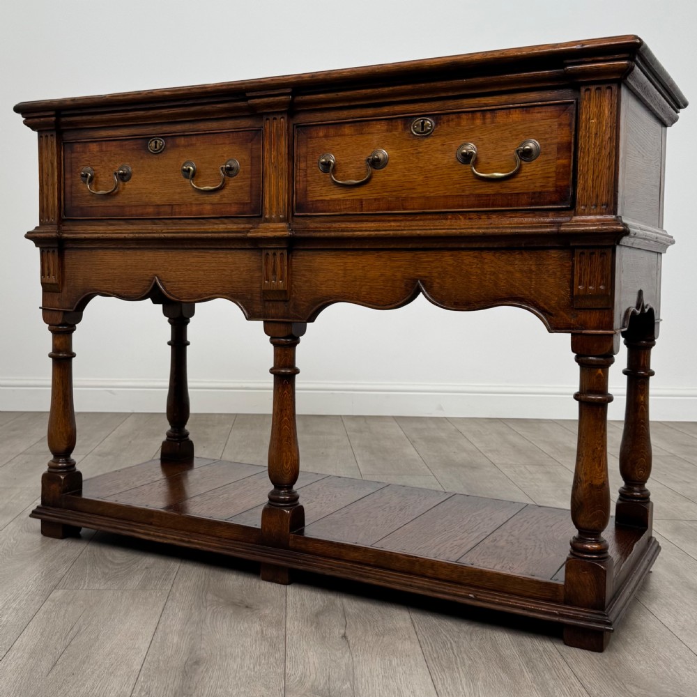  Antique 20th Century Fine Quality Dresser Base In Oak  View II
