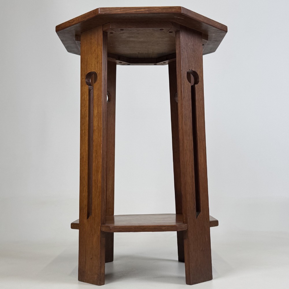 Antique 20th Century Art & Crafts Golden Oak Side Table  View IV