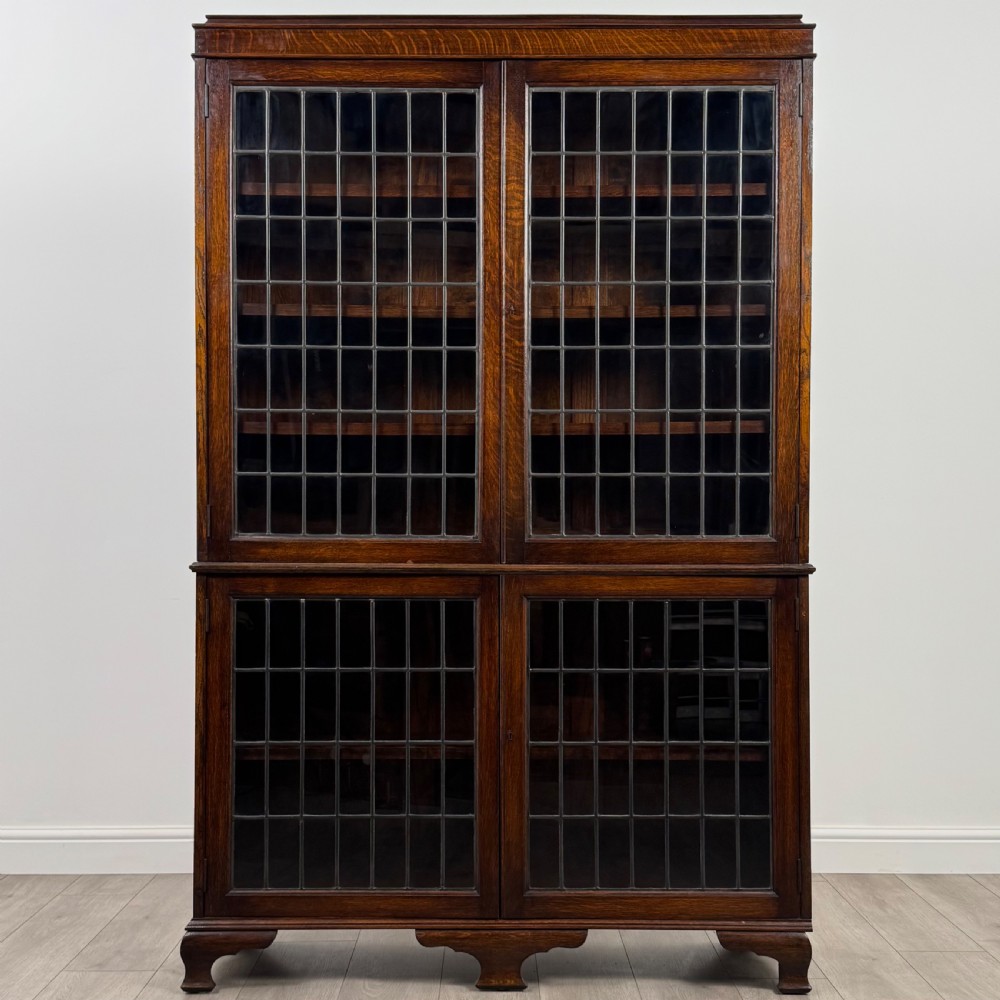 Antique 20th Century Fine Quality Display Cabinet In Oak View II