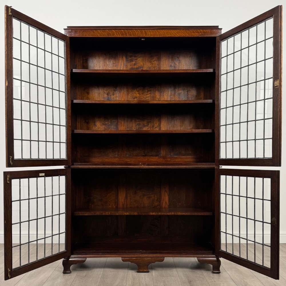Antique 20th Century Fine Quality Display Cabinet In Oak View III