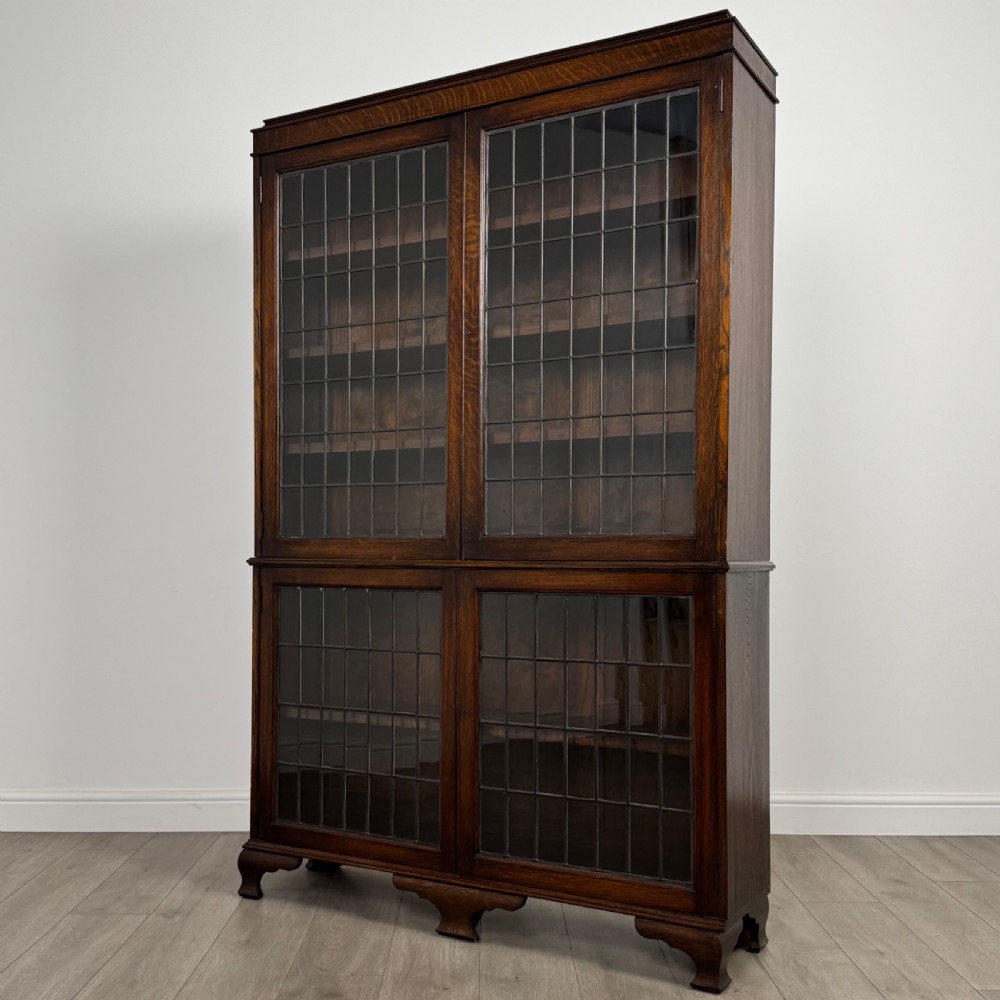 Antique 20th Century Fine Quality Display Cabinet In Oak View IV