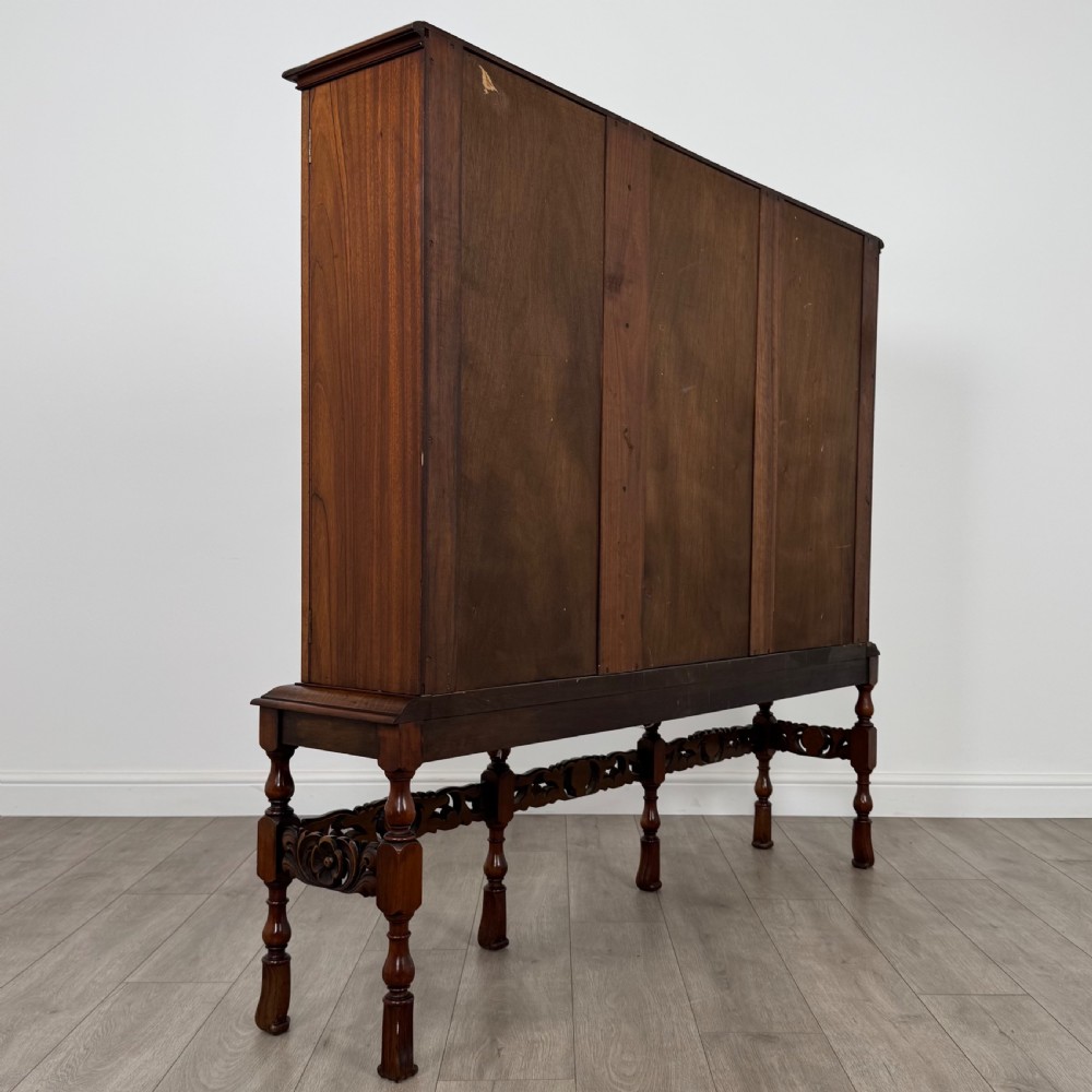 Antique 20th Century Good Quality Display Cabinet In Walnut  View VIII
