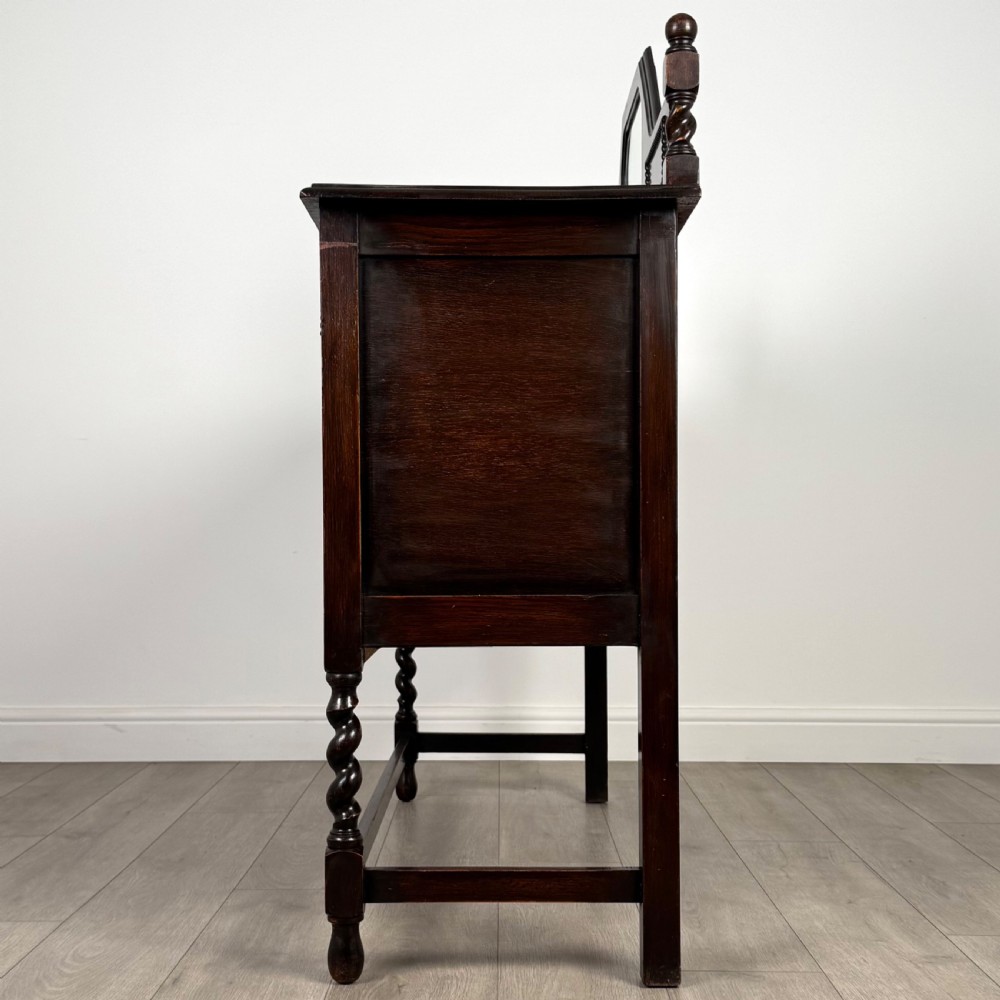 Antique 20th Century Barley Twist Sideboard In Oak  View IV