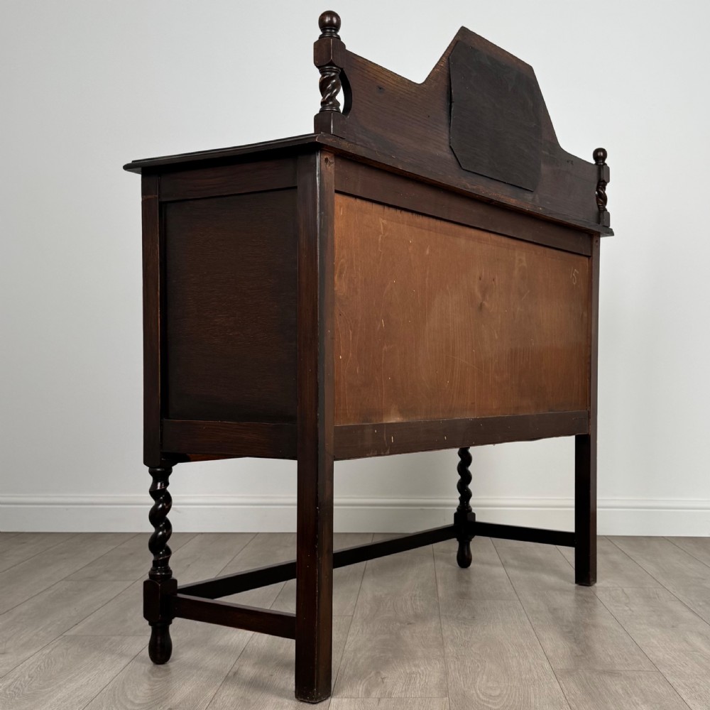 Antique 20th Century Barley Twist Sideboard In Oak  View V