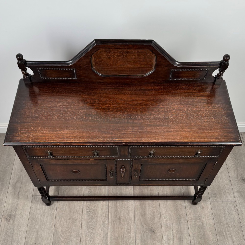 Antique 20th Century Barley Twist Sideboard In Oak  View VIII