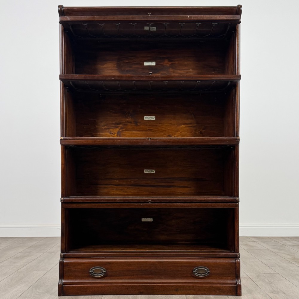 Antique 20th Century 4-Tier Bookcase By Globe Wernicke  View II