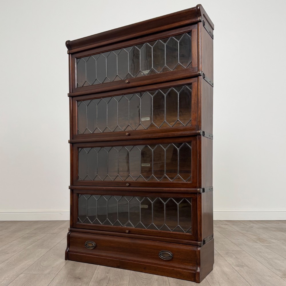 Antique 20th Century 4-Tier Bookcase By Globe Wernicke  View III