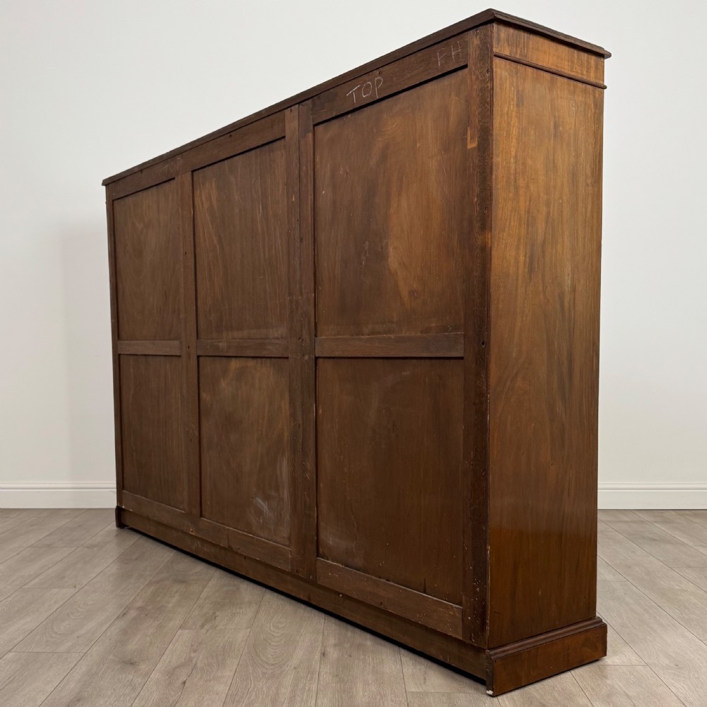 Antique 20th Century Large Open Bookcase In Mahogany  View VII