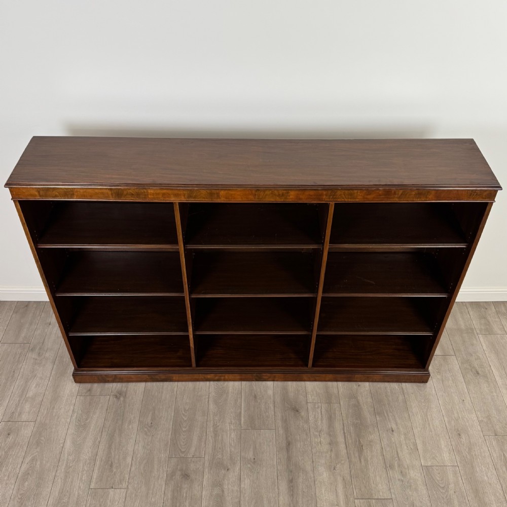 Antique 20th Century Large Open Bookcase In Mahogany  View X