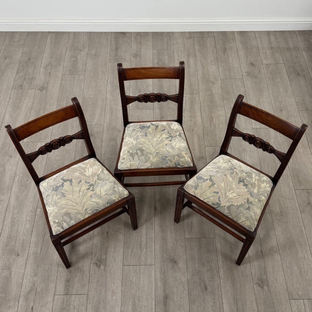 Antique 18th Century Regency Set of 6 Mahogany Dining Chairs  View III