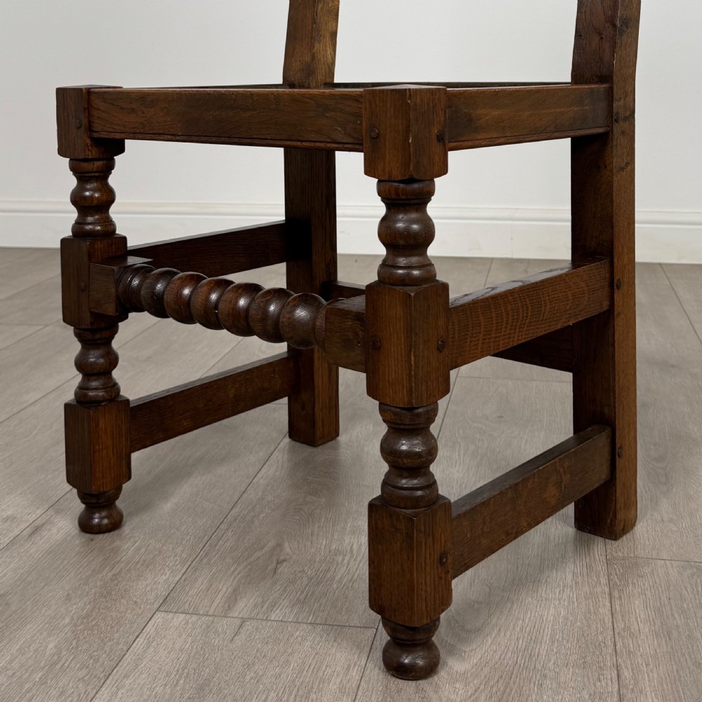  Antique 20th Century Dining Table With 8 Dining Chairs In Oak View VII