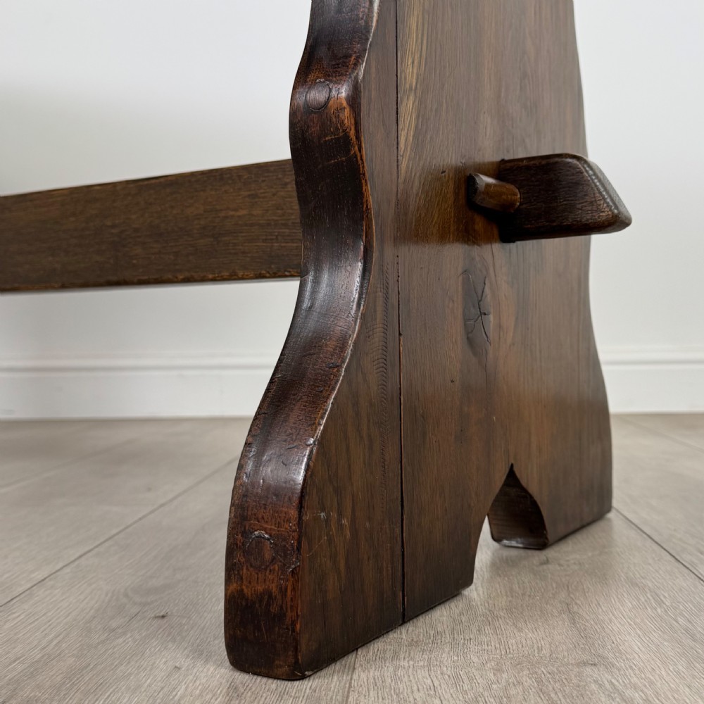  Antique 20th Century Refractory Style Dining Table In Oak  View VI