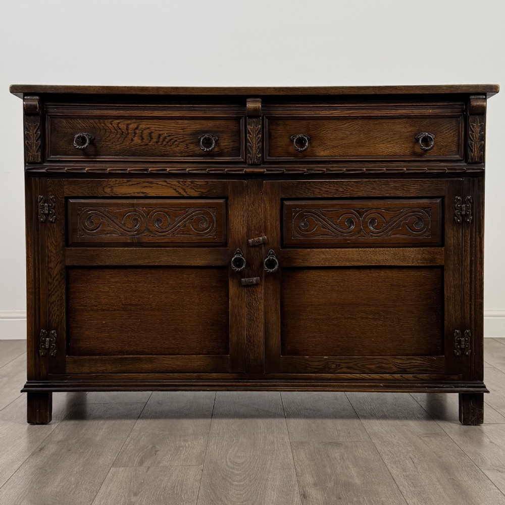Antique 20th Century Good Quality Sideboard In Oak 