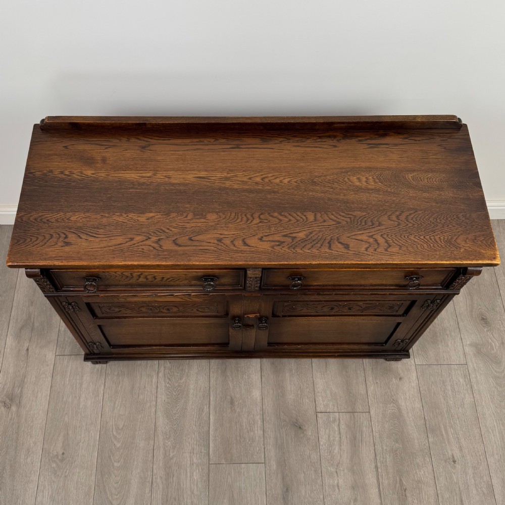 Antique 20th Century Good Quality Sideboard In Oak  View X