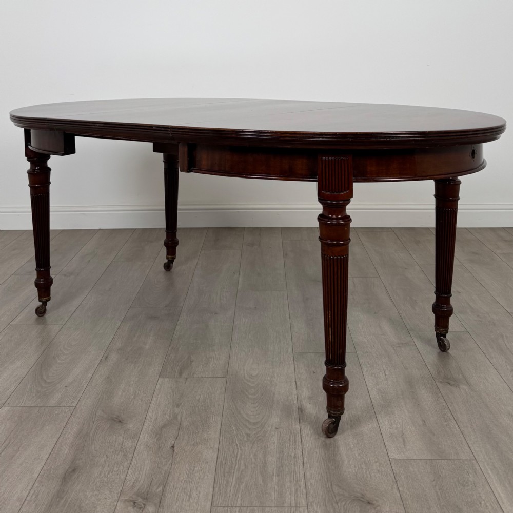 Antique 19th Century Regency Dining Table In Mahogany 