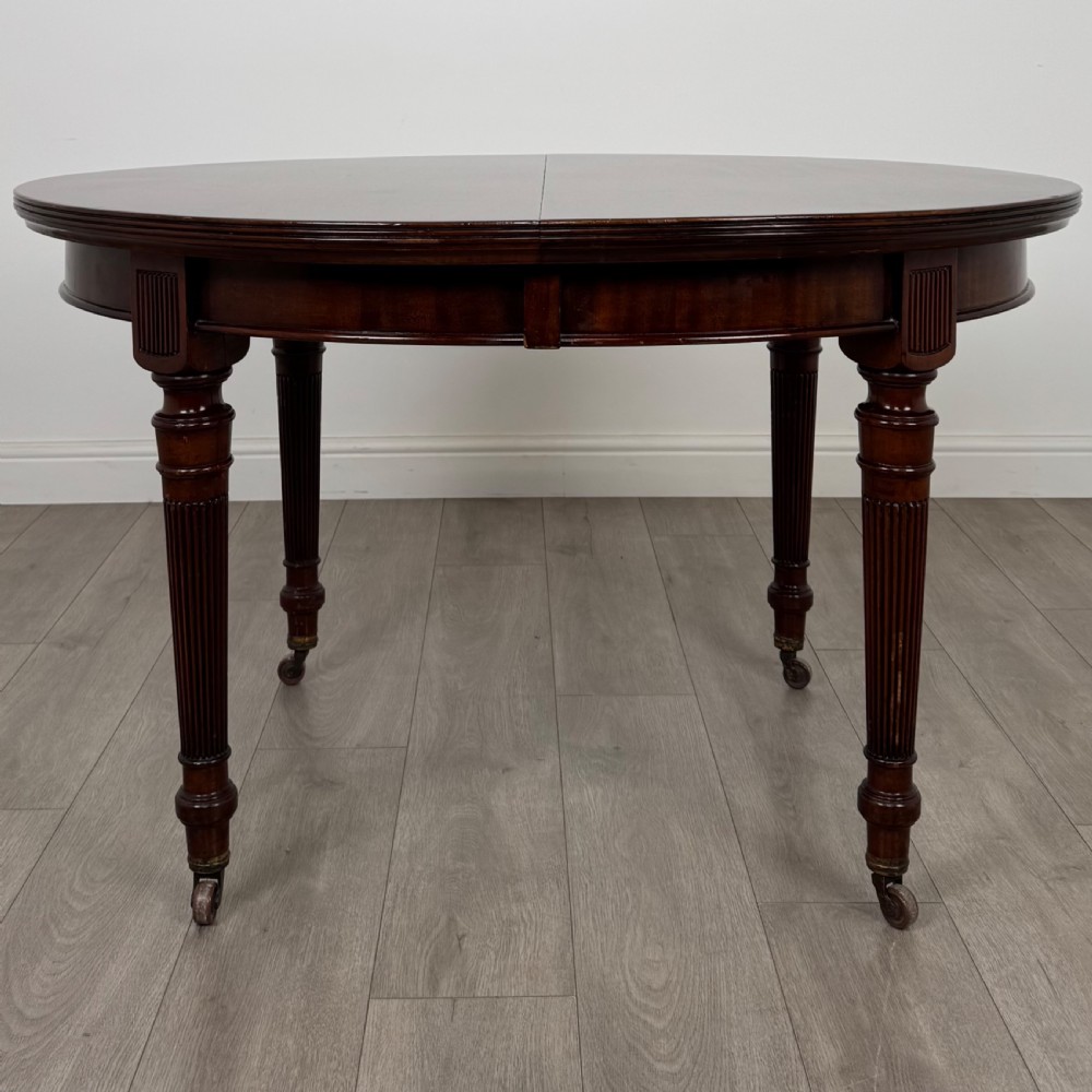 Antique 19th Century Regency Dining Table In Mahogany  View IV