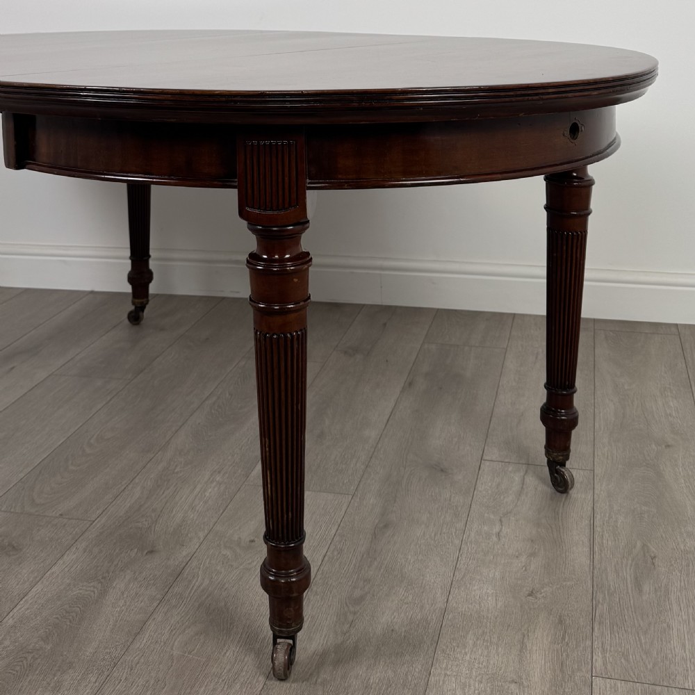 Antique 19th Century Regency Dining Table In Mahogany  View VIII