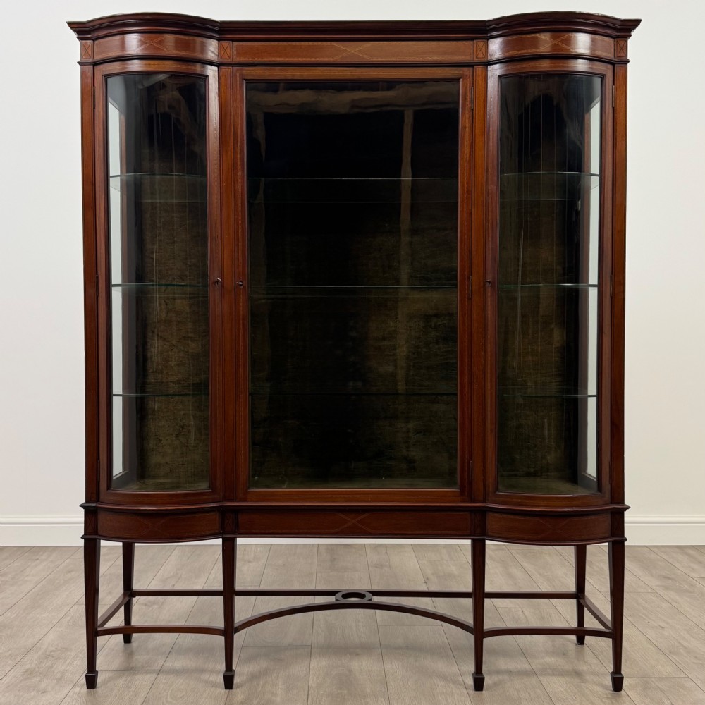  Antique 20th Century Glazed Display Cabinet In Mahogany  View II