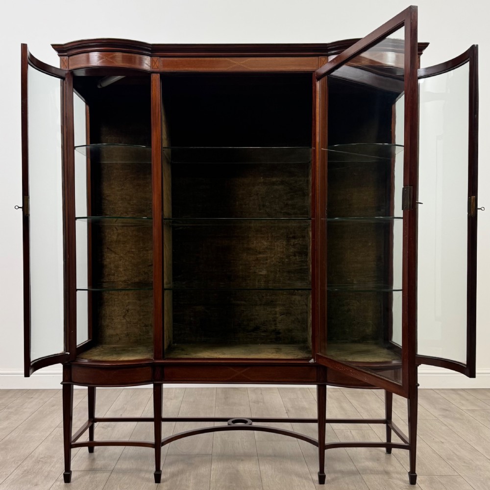  Antique 20th Century Glazed Display Cabinet In Mahogany  View III