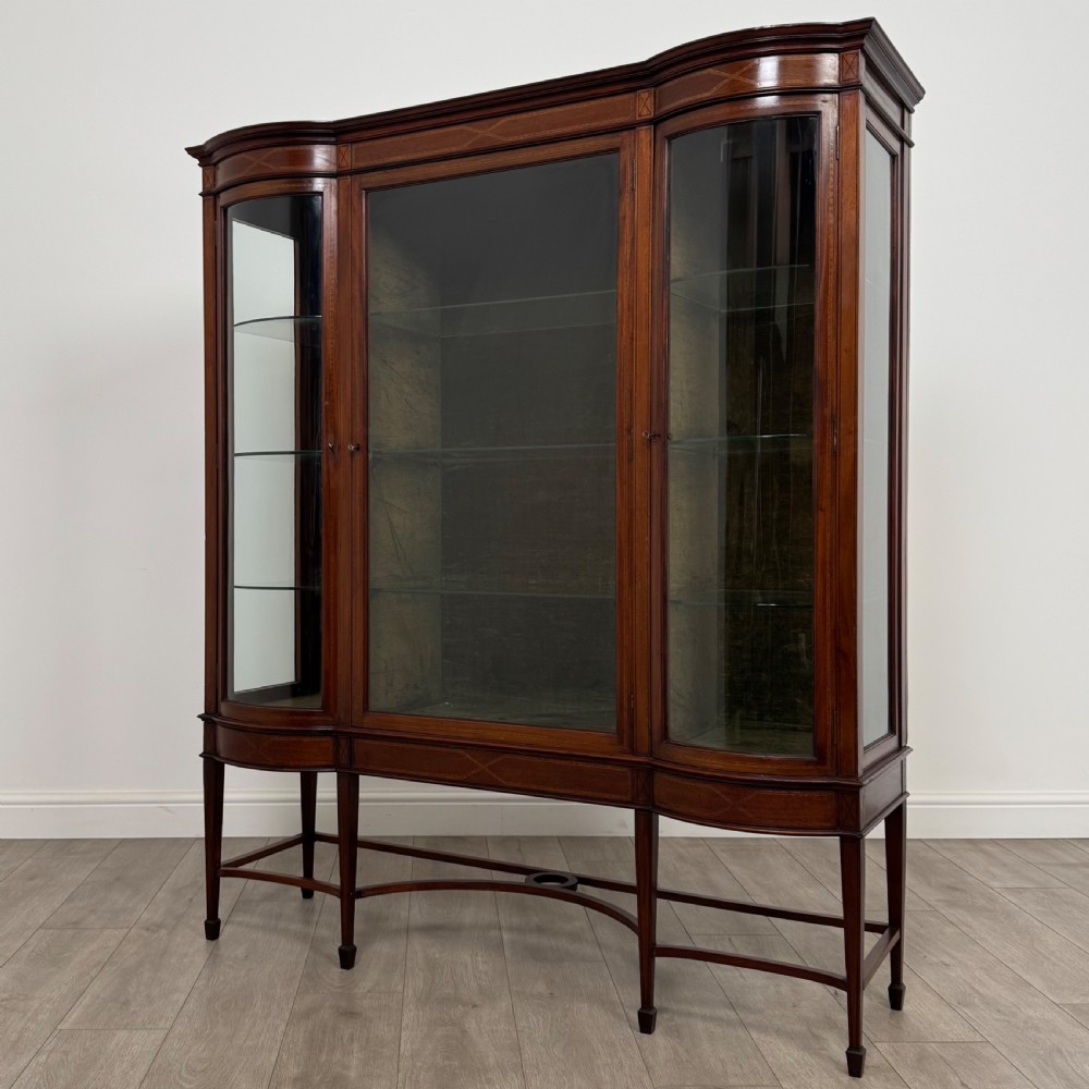  Antique 20th Century Glazed Display Cabinet In Mahogany  View IV