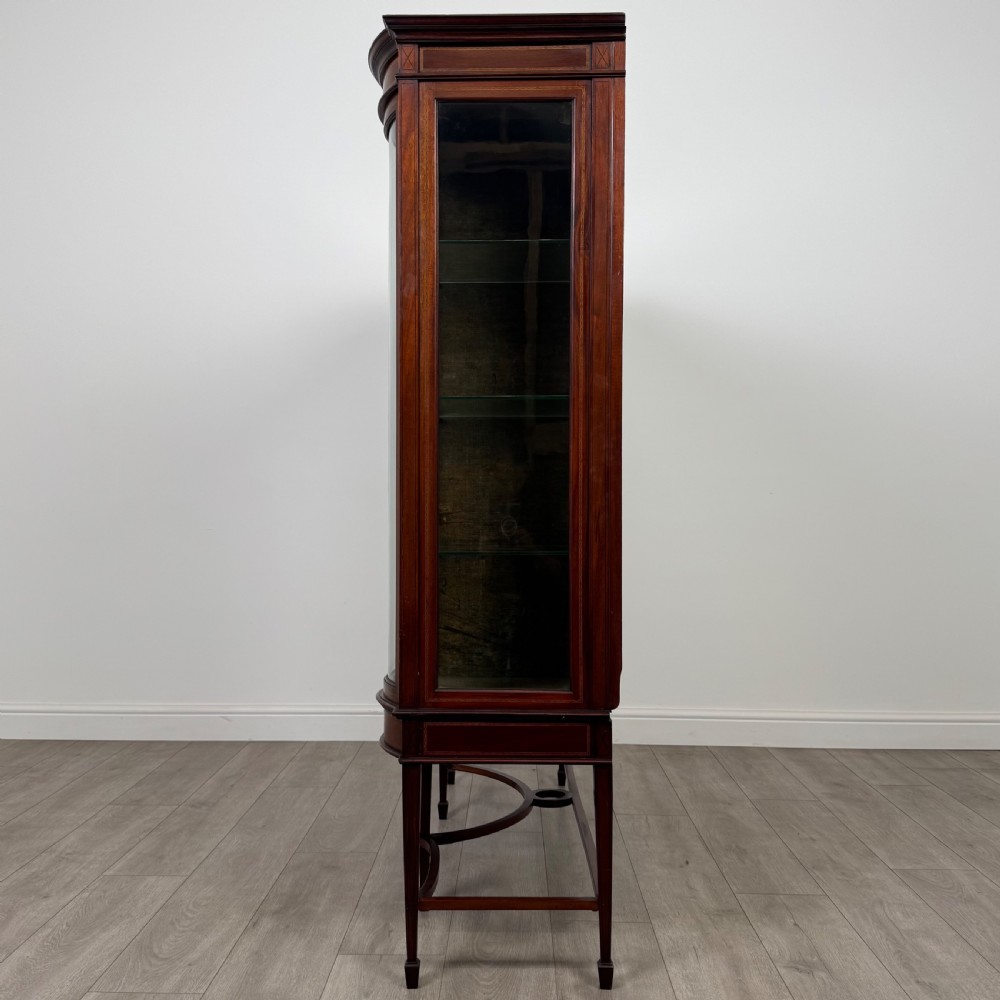  Antique 20th Century Glazed Display Cabinet In Mahogany  View V