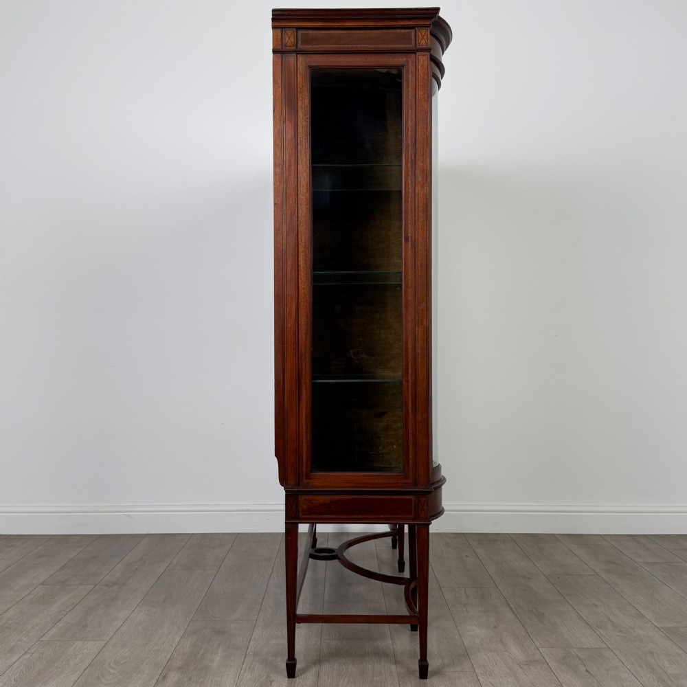  Antique 20th Century Glazed Display Cabinet In Mahogany  View IX