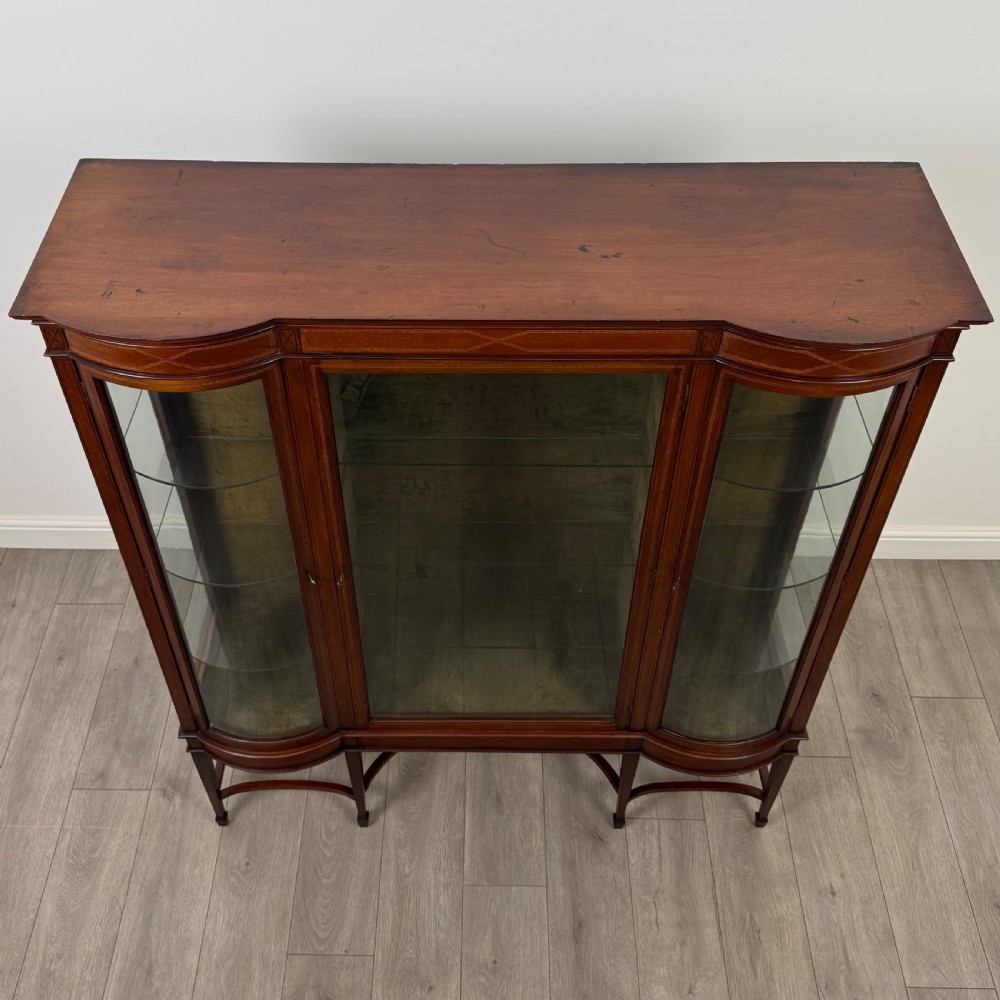  Antique 20th Century Glazed Display Cabinet In Mahogany  View XI