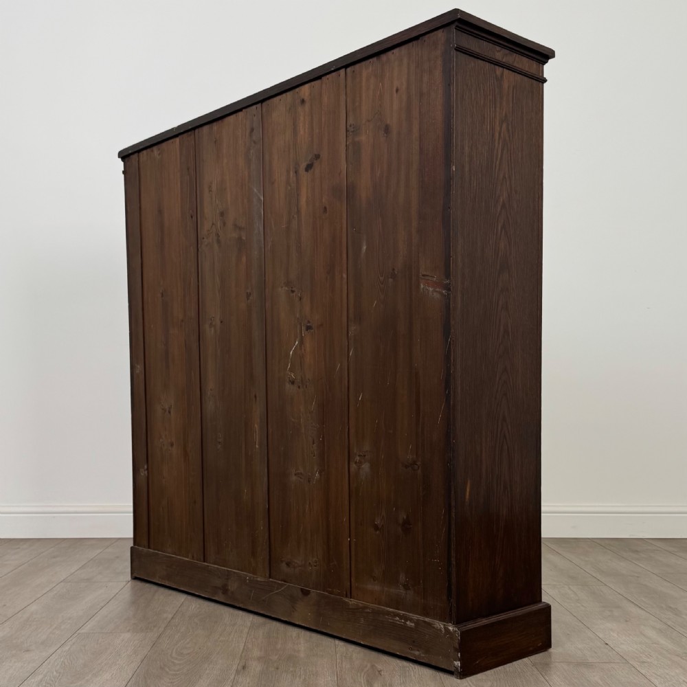 Antique 20th Century Good Quality Open Bookcase In Oak View VII