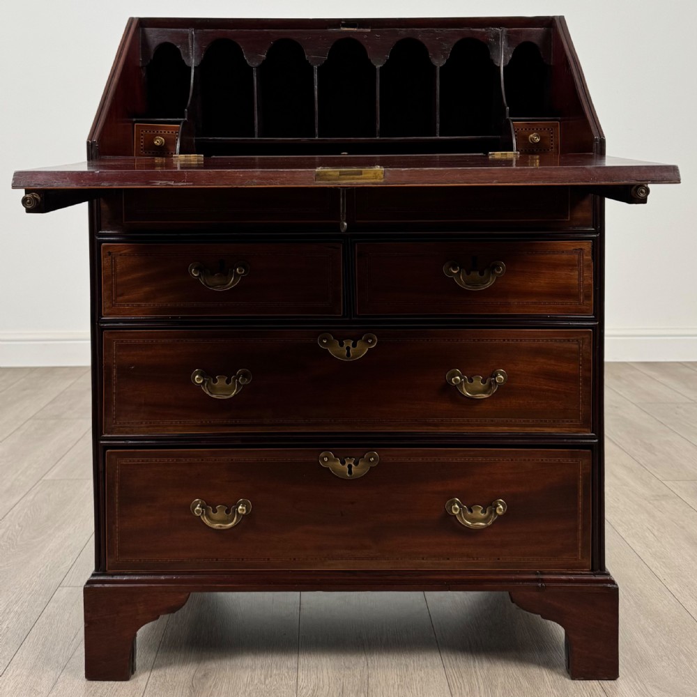 Antique 18th Century Mahogany Bureau Of Small Proportions  View II