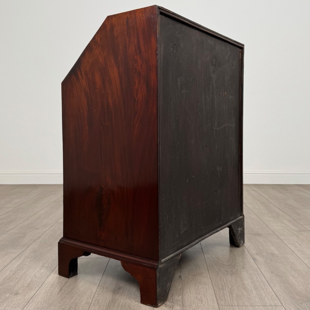 Antique 18th Century Mahogany Bureau Of Small Proportions  View V