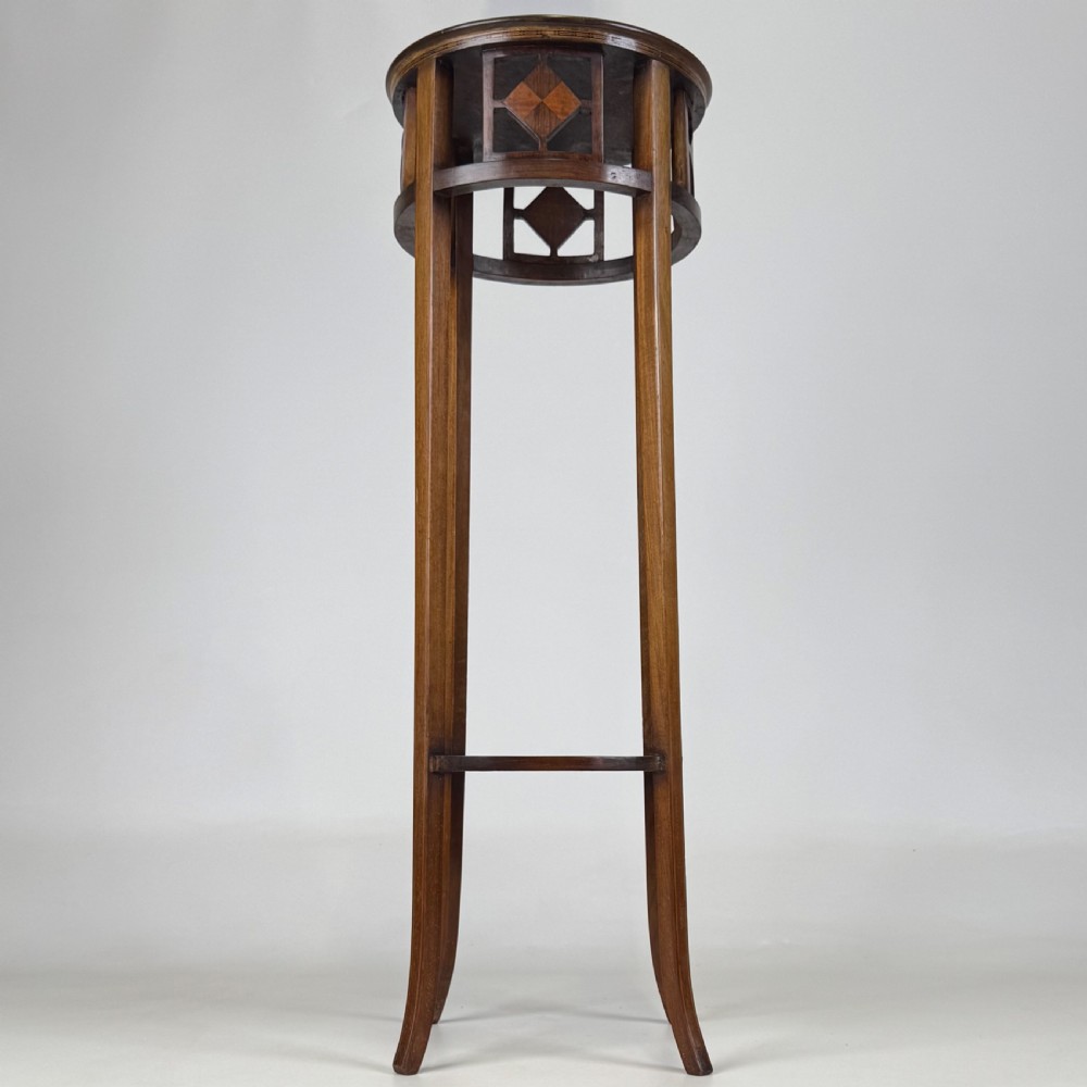 Antique 20th Century Decorative Plant Stand In Mahogany View II